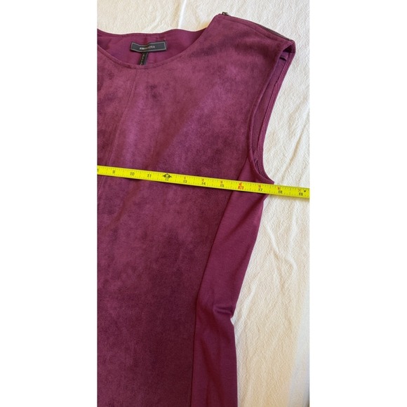 NWT BCBG Max Azaria "Karlee" Vegan Suede Mini Dress in Bordeaux, Size Medium - Picture 9 of 12